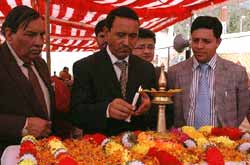Minister for Tourism and Culture, J&K Nawang Rigzin Jora Inaugurating Shiv Khori Mela