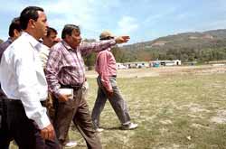 Minister for Tourism and Culture, Jammu & Kashmir reviewing the under-execution work on the first phase of Sidhra Golf Course