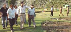Minister for Tourism and Culture, Mr. Nawang Rigzin Jora while inspecting various ongoing Tourism projects in Bhaderwah. 
