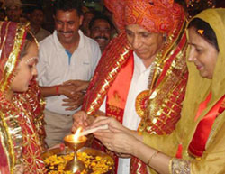 A view of celebrations during Navratra.