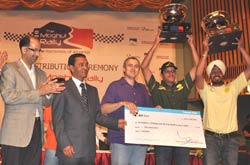 Prizes to the winners of first Moghal Rally.