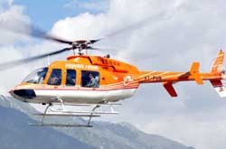 A view of the Helicopter Services flagged-off for Shri Amarnathji Yatra 2010.