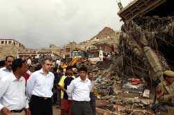 Chief Minister visit to flood effected & cloudburst areas of Leh, Ladakh.