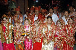 Colorful Procession at Katra.