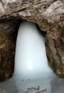 Recent picture of Holy Shivlingam at Shri Amarnathj