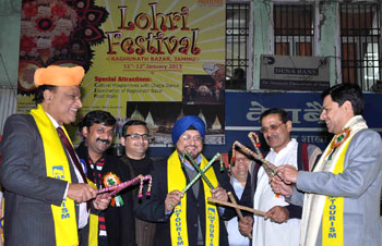 Members of the organizing-body during Lohri Festival Inauguration