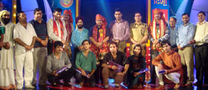 A view of participants of Hassaya Vayang Pratiyogita during Navratra Celebrations