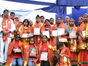 Participants of Talent Show by Physical Challenged at Navratra Festival