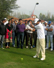 Golf Tournament at Royal Spring Golf Course in Srinagar, Kashmir.