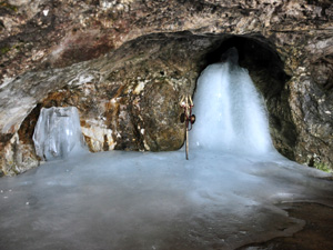 Ice Shiva Lingam at Shri Amarnath Cave Shrine