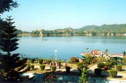 A view of Mansar Lake.