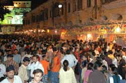 People celebrating Navratra Festival.