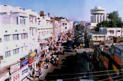 A view of Residency Road near Raghunath Temple.