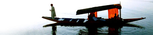Shikara in Dal Lake at Srinagar, Kashmir