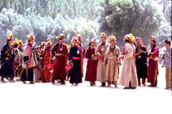 BrokpaTtribals performing in the Ladakh Festival
