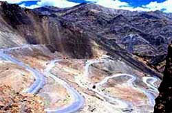 Srinagar - Leh highway near Lamayuru