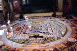 A mandala in the making in a Monastery