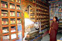 The library of Spituk Monastery