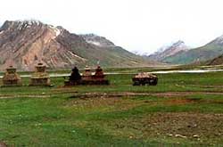 Row of Stupas at Rangdum