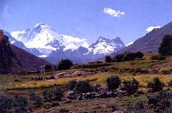 The Suru Valley with Mt.Nun in background