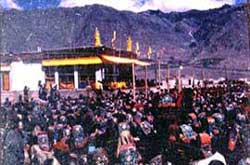 A religious congregation in Zanskar