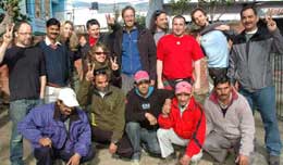 A Group of paragliders from countries including USA, Sweden, France, Czech Republic, and India who carried out assessment for potential sites in Jammu including Udhampur for Paragliding Adventure Sports.