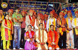 A view of singing competition winners during concluding ceremony of Navratra Festival - 2009.