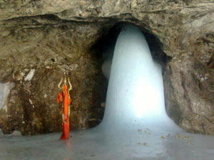 Ice Shiva Lingam at Shri Amarnath Cave Shrine