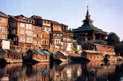 View of the old city of Srinagar.
